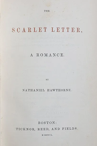 Title page of The Scarlet Letter, 1st edition