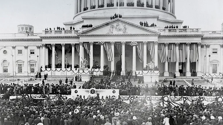 Inauguration of William H. Taft on the Capitol's East Front in March 1909.
