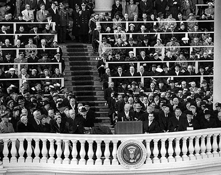 President Eisenhower delivers his second inaugural address