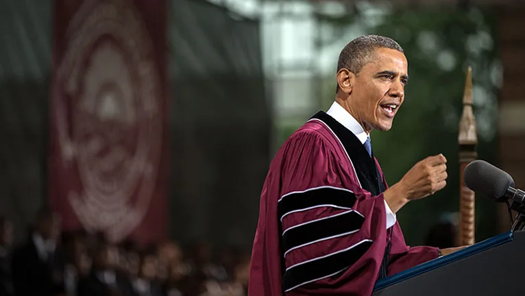 Obama delivers the commencement speech at Morehouse College