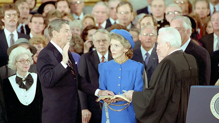 President Ronald Reagan Being Sworn in for a Second Term