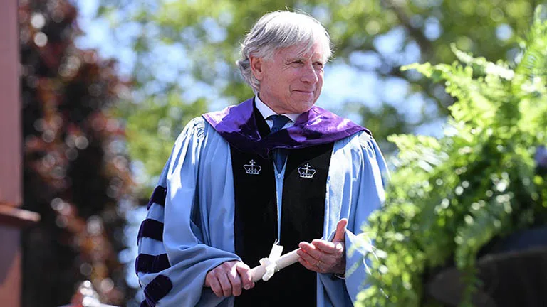 Bollinger at Columbia University commencement ceremony 2023