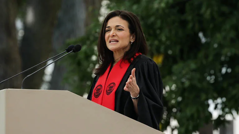 Facebook Former COO and best-selling author Sheryl Sandberg delivers the 2018 Commencement address