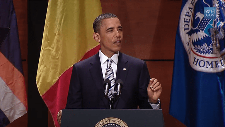 Obama addresses the graduating class of the U.S. Coast Guard Academy