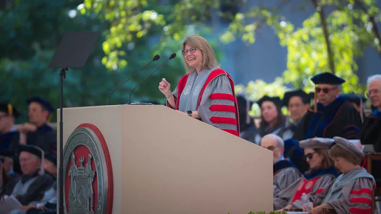 President Sally Kornbluth at MIT Commencement