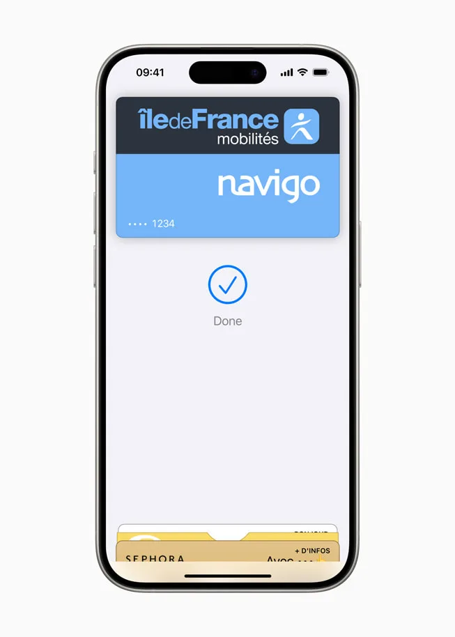 Apple Wallet France tapping to ride