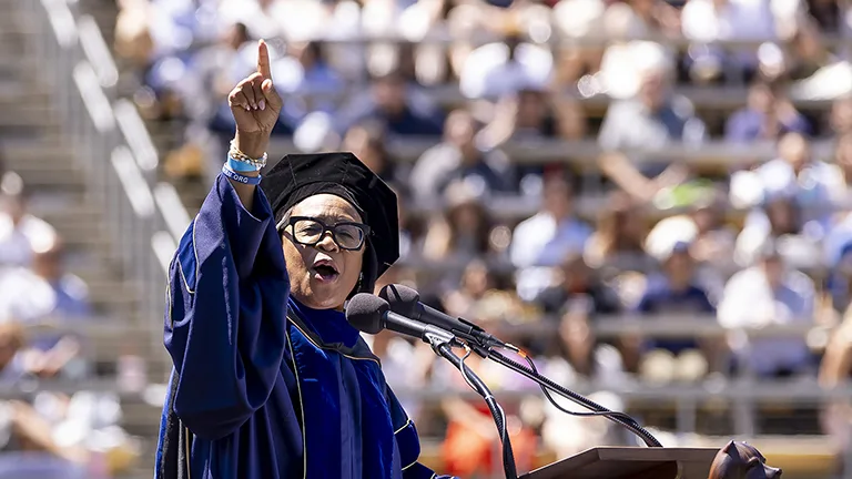 Cynt Marshall at UC Berkeley's 2024 commencement ceremony-20240514