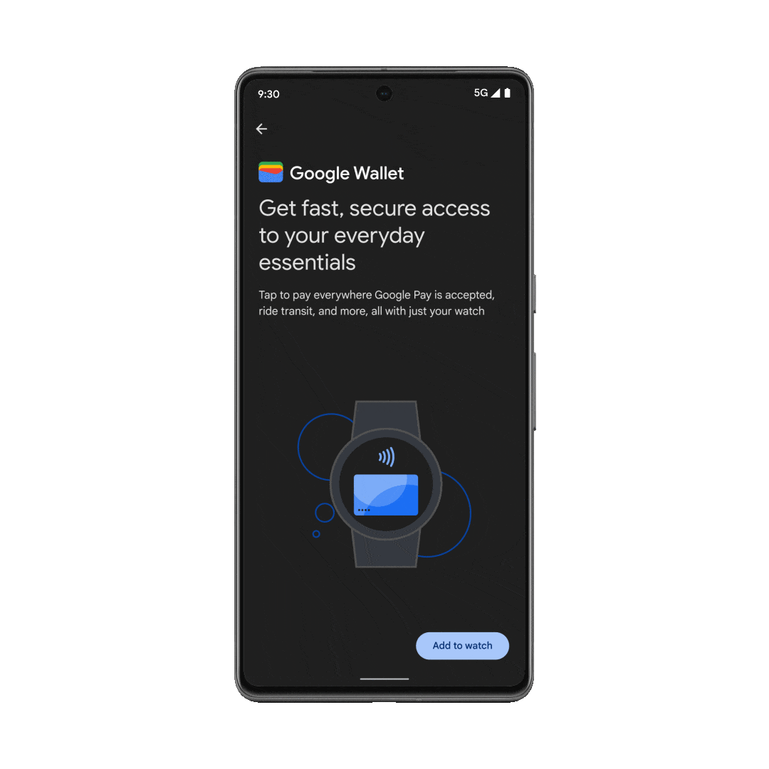 Enjoy more ways to pay with Google Wallet on your Wear OS watch