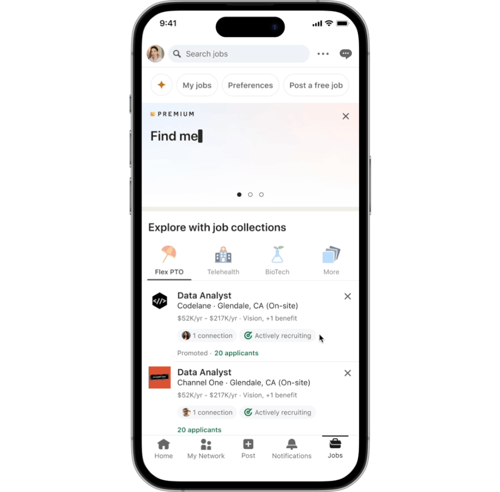 Next-gen job search and application experience
